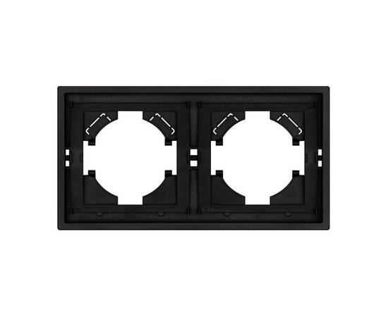 Рамка пластиковая на 2 поста Arlight FRM-TENDO-SFPL-2-BK 054646, изображение 3