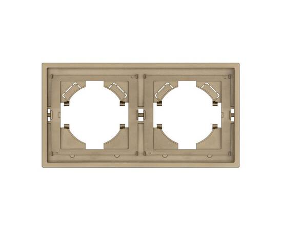 Рамка пластиковая на 2 поста Arlight FRM-TENDO-SFPL-2-GD 054647, изображение 3
