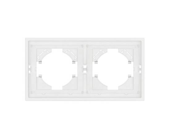 Рамка пластиковая на 2 поста Arlight FRM-TENDO-SFPL-2-WH 054649, изображение 3