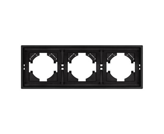 Рамка пластиковая на 3 поста Arlight FRM-TENDO-SFPL-3-BK 054650, изображение 2