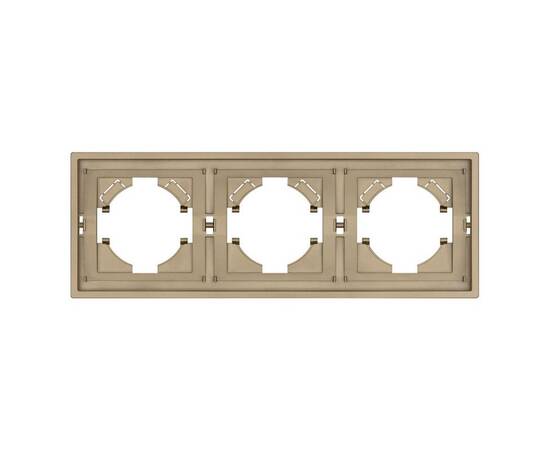 Рамка пластиковая на 3 поста Arlight FRM-TENDO-SFPL-3-GD 054651, изображение 2