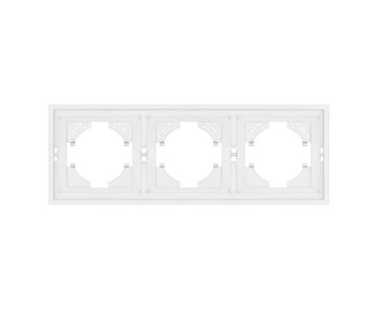 Рамка пластиковая на 3 поста Arlight FRM-TENDO-SFPL-3-WH 054653, изображение 2
