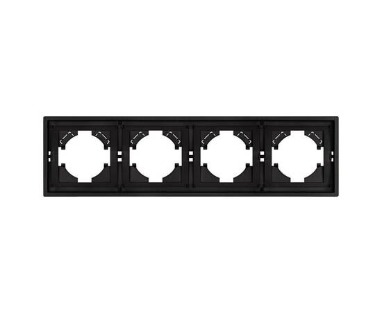 Рамка пластиковая на 4 поста Arlight FRM-TENDO-SFPL-4-BK 054654, изображение 3