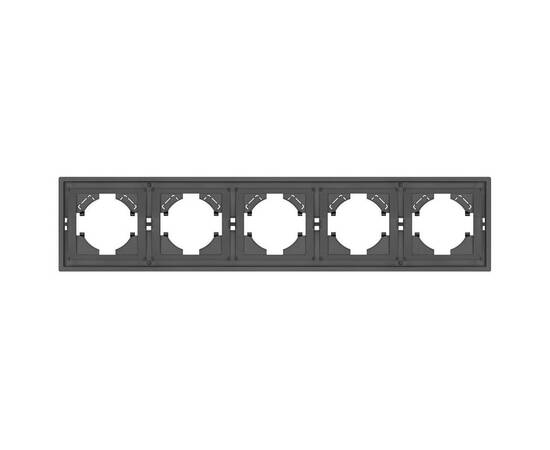 Рамка пластиковая на 5 постов Arlight FRM-TENDO-SFPL-5-GR 054659, изображение 2