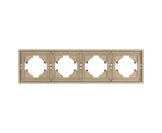 Рамка пластиковая на 4 поста Arlight FRM-TENDO-SFPL-4-GD 054663, изображение 2