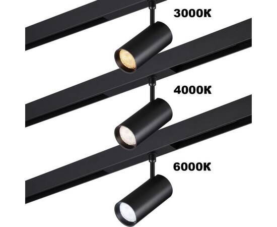 Трековый светодиодный светильник с переключателем цветовой темперетуры Novotech Port Vector 359960, изображение 4
