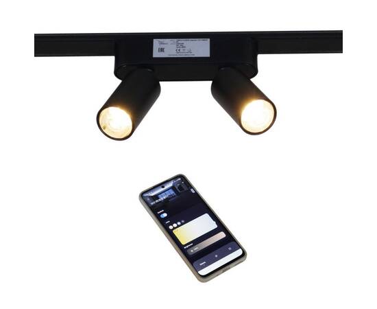 Трековый магнитный светильник (CCT+SMART) Reluce 13005-9.3-002UR magnetic LED2x5W BK CCT+SMART, изображение 5