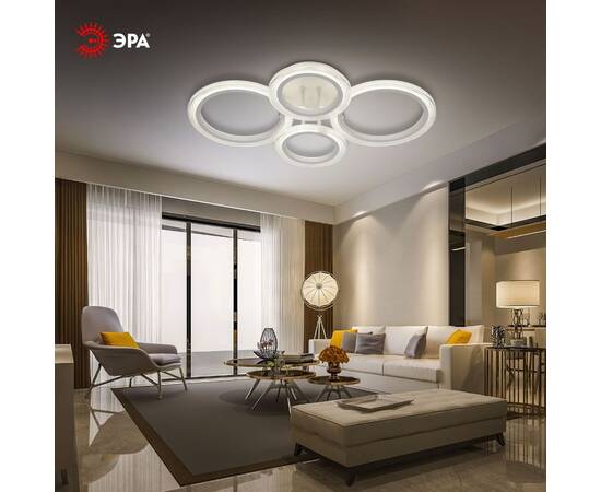 Потолочный светильник Эра Модерн Ring CLL-1-59W 3K-6,5K RC WH, изображение 9