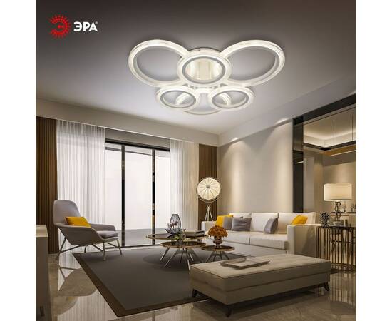 Потолочный светильник Эра Модерн Ring CLL-1-90W 3K-6,5K RC WH, изображение 10