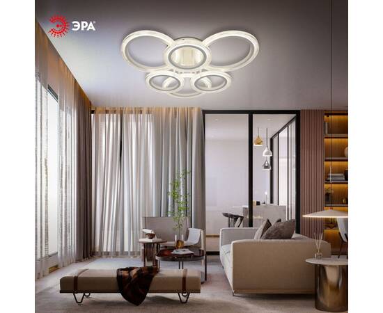 Потолочный светильник Эра Модерн Ring CLL-1-90W 3K-6,5K RC WH, изображение 11