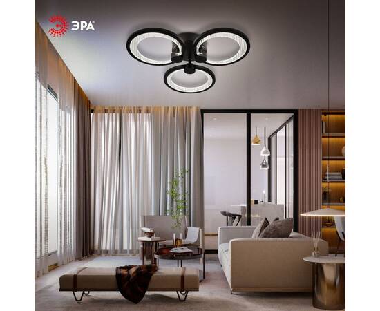 Потолочный светильник Эра Модерн Odry CLL-1-46W 3K-6,5K RC BK, изображение 16