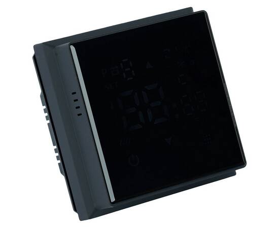 Терморегулятор Wi-Fi (механизм) Stekker Эмили RSW00-5119-05 250В 3500Вт черный уголь, soft touch 503, изображение 2