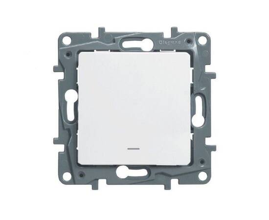 Переключатель одноклавишный Legrand Etika 10A 250V белый 672205