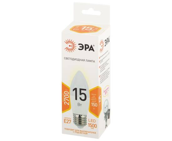 Лампа светодиодная Эра STD LED B35-15W-827-E27 2700K свеча, изображение 3