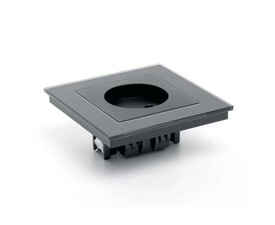 Розетка 2P Stekker Катрин со шторками черный GLS10-7009-05 39512, изображение 4