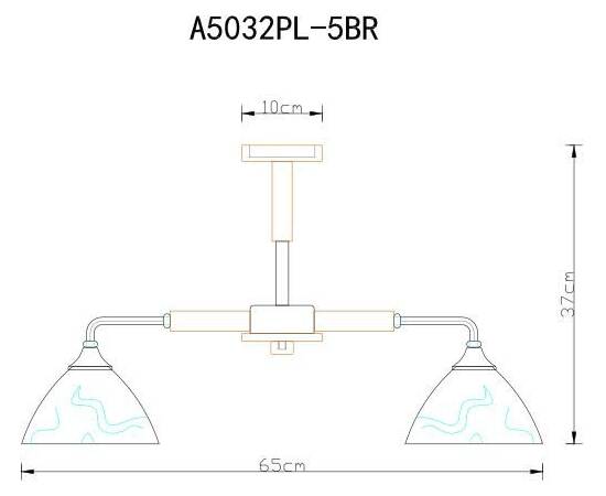 Потолочная люстра Arte Lamp Matthew A5032PL-5BR, изображение 2