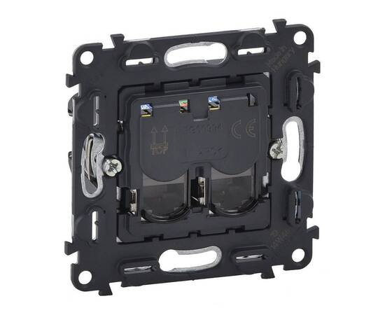 Информационная розетка RJ45 двойная Legrand Valena Мех In Matic Life 5 кат UTP 753041