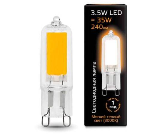 Лампа светодиодная Gauss G9 3.5W 3000K прозрачная 107809103