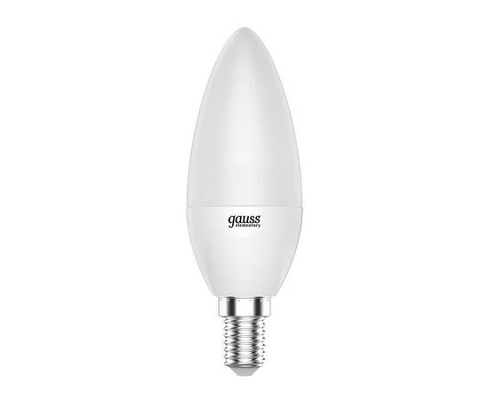 Лампа светодиодная Gauss E14 6W 3000K матовая 33116, изображение 4