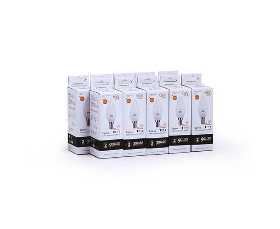 Лампа светодиодная Gauss E14 6W 3000K матовая 33116, изображение 5