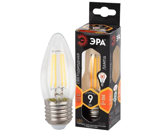 Лампа светодиодная Эра E27 9W 2700K F-LED B35-9w-827-E27 Б0046993