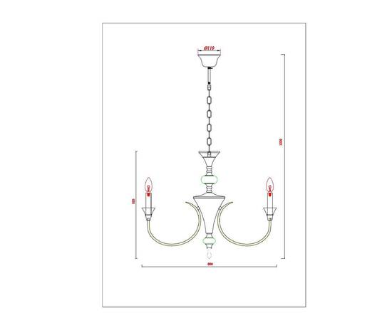 Подвесная люстра Arte Lamp Collinetta A4094LM-6PB, изображение 3