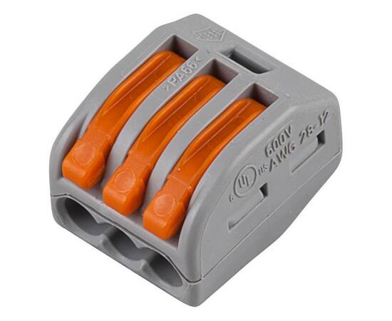 Клемма с рычагом ЭНЕРГИЯ СМК 222-413 3х2,5/4мм2, 32А E0609-0002