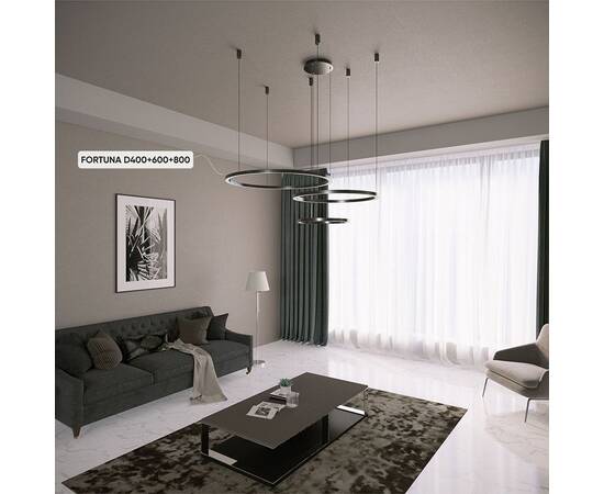 Подвесной светодиодный светильник Crystal Lux Fortuna SP158W Led Black, изображение 6
