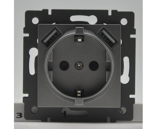 Механизм розетки с USB зарядкой Arlight SCT-MUAA-PL-GD-V (250V, 16A) 049821