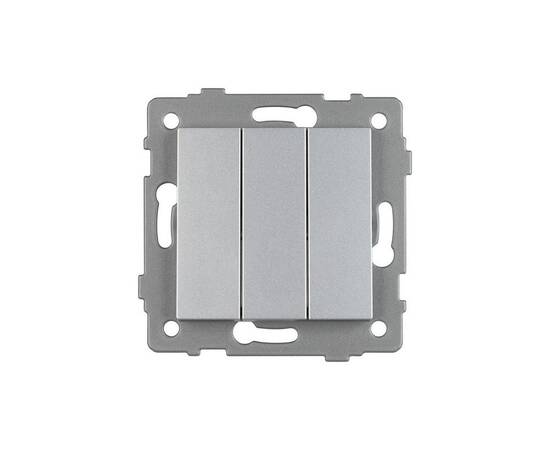Механизм выключателя трехклавишный непроходной Arlight SWT-MK03-PL-GR-V (250V, 10A) 049898, изображение 2
