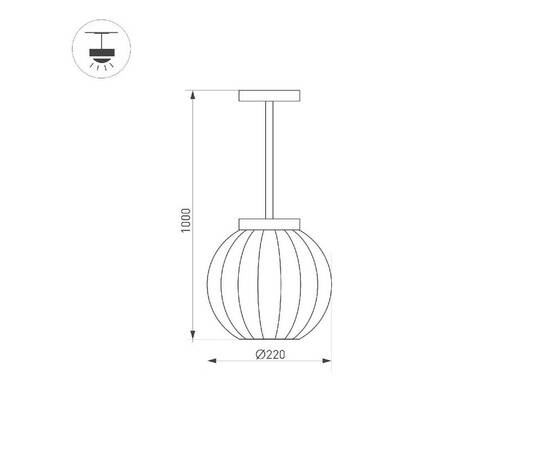 Уличный подвесной светильник Arlight LGD-PEARL-HANG-7W Warm3000 030004(1), изображение 3