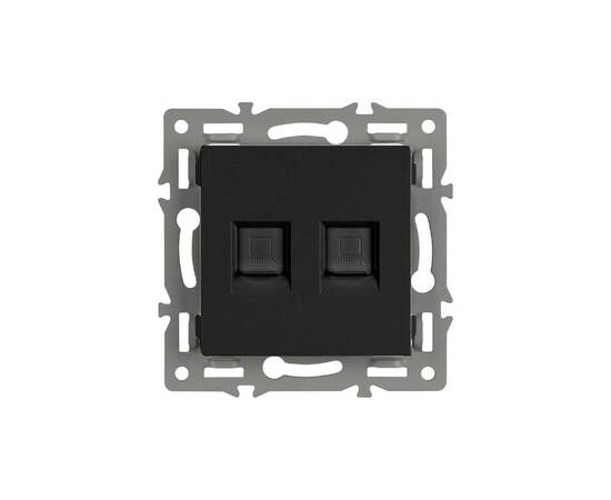 Механизм компьютерной розетки двойной Arlight SCT-MPC2-PL-BK (RJ-45, CAT6) 045337