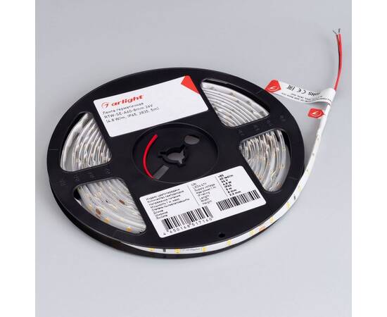 Светодиодная герметичная лента Arlight RTW-SE-A60-8mm 24V Warm2700 (4.8 W/m, IP65, 2835, 5m) 055407, изображение 3