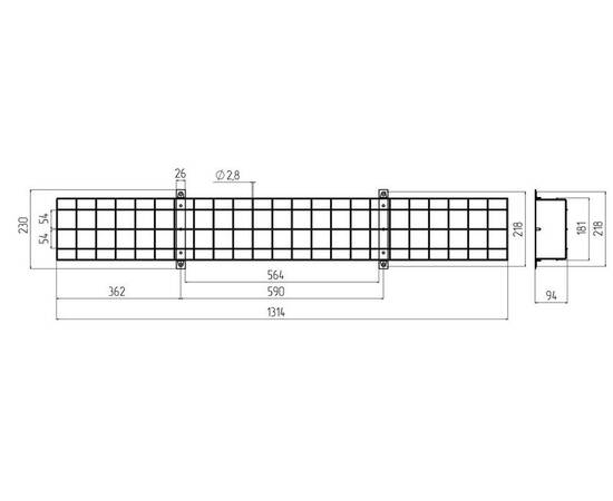 Решетка защитная Эра SPO-BAR-1300-200  Б0049260, изображение 3