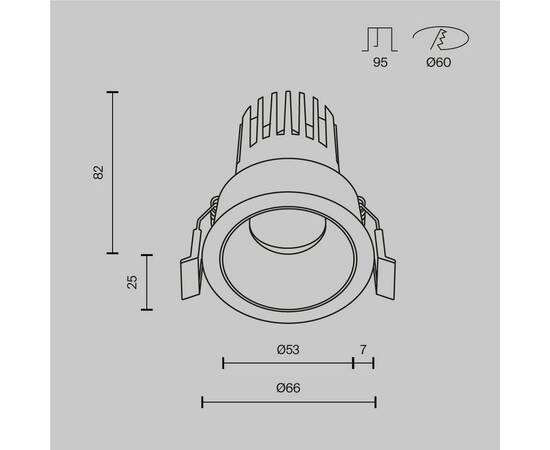 Встраиваемый светильник Maytoni Dip DL115-10W-4K-W, изображение 12