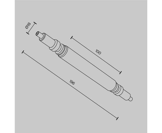 Прямой коннектор для штанговой системы Maytoni Axity CA004RC-B, изображение 6