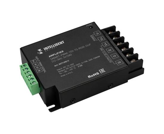 Усилитель Arlight SMART-PWM-103-73-RGB-SUF Black (12-36V, 3x10A) 027125(1)