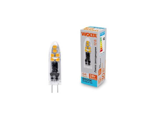 Светодиодная лампа WOLTA 3Вт 6500K G4 матовая WSTD-JC-12V3W6KG4-P