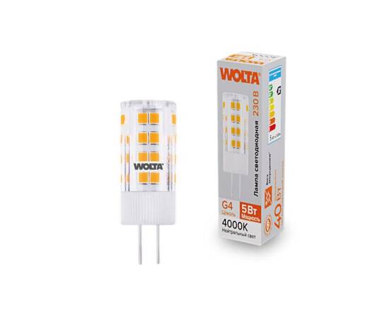 Светодиодная лампа WOLTA 5Вт 4000K G4 кукуруза матовая WSTD-JC-220V5W4KG4-C
