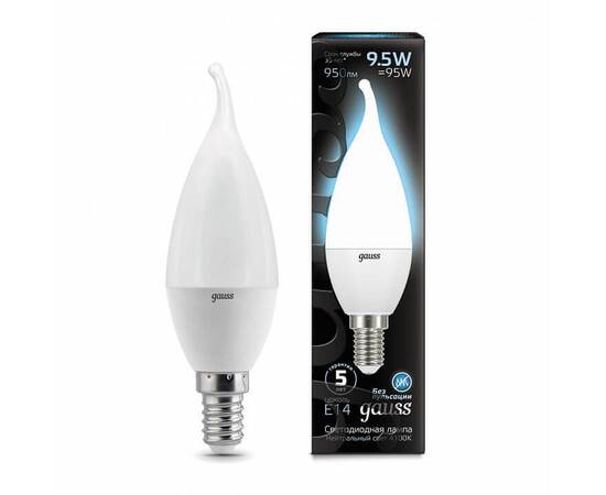Лампа светодиодная Gauss E14 9.5W 4100K матовая 104101210