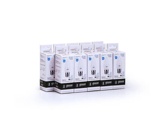 Лампа светодиодная Gauss E27 6W 4100K матовая 33226, изображение 6