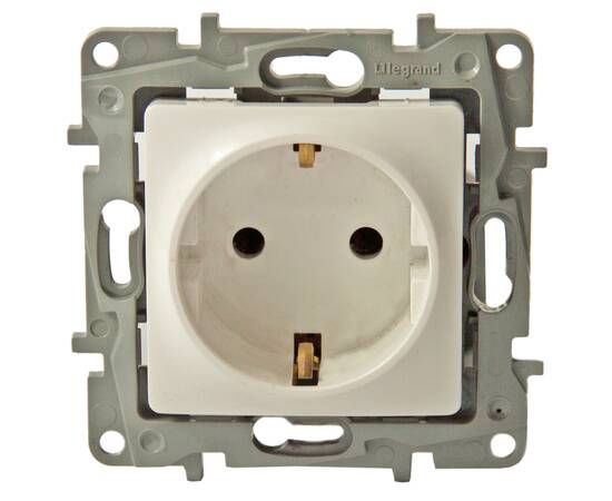 Розетка 2К+З Legrand Etika 16A 250V немецкий стандарт белая 672221