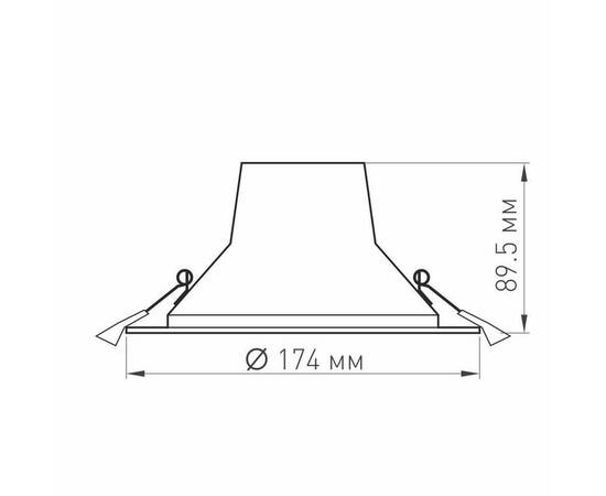 Встраиваемый светодиодный светильник Arlight LTD-Legend-R175-20W Warm3000 025143(1), изображение 4