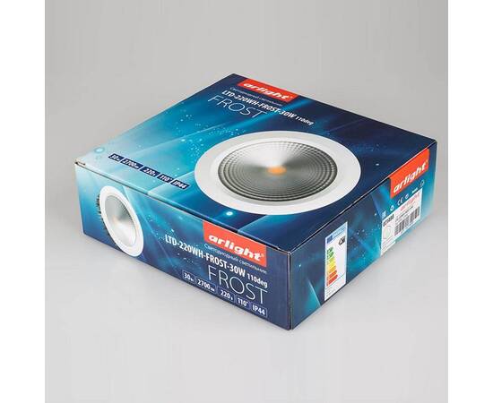 Встраиваемый светодиодный светильник Arlight LTD-220WH-Frost-30W Warm White 110deg 021070, изображение 7