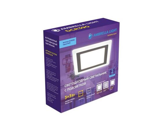 Встраиваемый светодиодный светильник Ambrella light Downlight DCR390, изображение 2