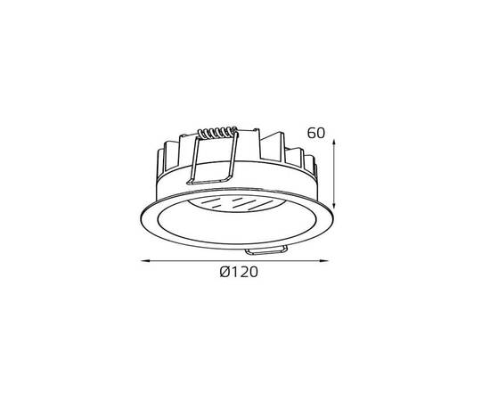 Встраиваемый светодиодный светильник Italline IT06-6012 white 4000K, изображение 2