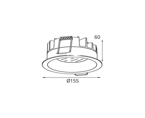Встраиваемый светодиодный светильник Italline IT06-6013 white 4000K, изображение 2