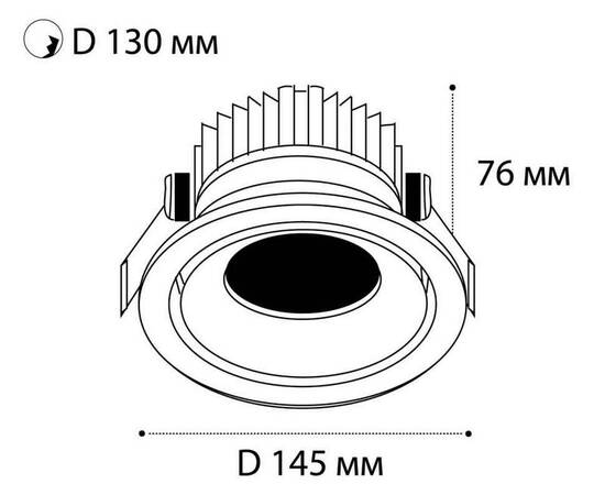 Встраиваемый светодиодный светильник Italline IT06-6018 white 3000K, изображение 2