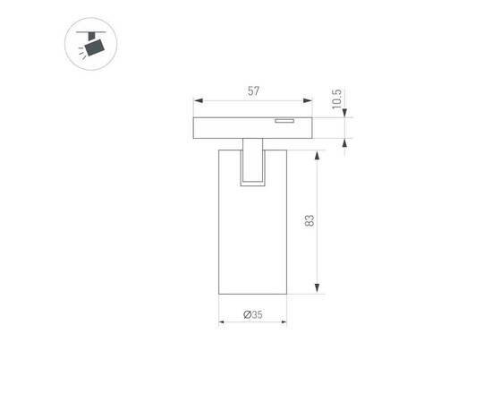 Трековый магнитный светильник Arlight MAG-MICROCOSM-SPOT-R35-5W Warm2700 (BK, 36 deg, 24V) 055468, изображение 3