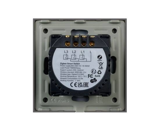 Выключатель сенсорный Arlight SWT-OMALI-S03-ZB-GR (250V, 10A, Zigbee) 050047, изображение 2